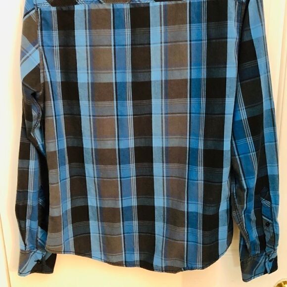 CJ Black blue plaid shirt - Picture 4 of 5